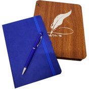 Resim neararsanbizden Ahşap Kutulu Defter ve Kalem Seti 