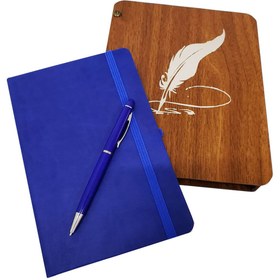 Resim neararsanbizden Ahşap Kutulu Defter ve Kalem Seti 