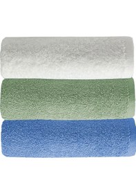 Resim 3 Lü Renkli El Yüz Havlu Seti %100 Pamuklu Natural Harmony Beyaz 