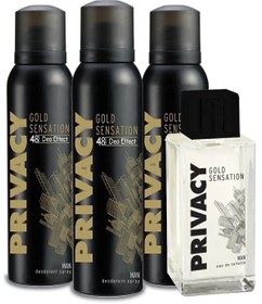 Resim Privacy Gold Man Edt Erkek Parfüm 100 Ml&deodorant 3x150 ml 