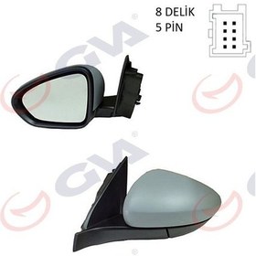 Resim Dış Dikiz Aynası Sol Egea 15 Elektrikli Isıtmalı Astarlı Konveks 5 Fiş Vm-6157e 