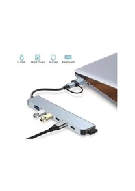 Resim Plentiful Usb Hub 7 İn 1 Usb/type-c To Usb A, Usb C, Usb 2.0/3.0 Çevirici Adaptör Çok Portlu Tak Çalıştır Usb Çevirici 
