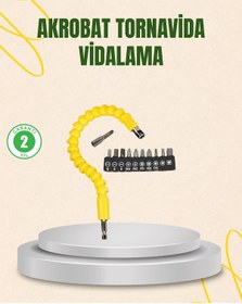 Resim 12 Parça Akrobat Vidalama Uç Seti Esnek Dar Alan Kullanım 