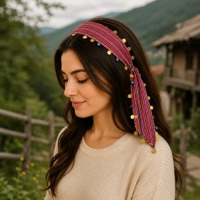 Resim Keşan Çizgili Bandana 