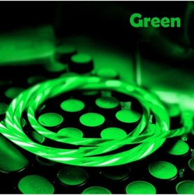 Resim Elmas Micro Usb Full Işıklı Hareketli Manyetik Mıknatıslı Şarj Aleti Sarj Kablosu Yeşil Işıklı 