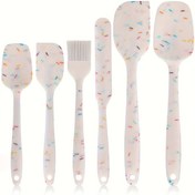 Resim Mutfakta kullanılan 1 takım silikon spatula seti, pişirme, yemek yapma ve karıştırma için, bulaşık makinesinde yıkanabilir, temizlemesi kolay, mutfak gereçleri, mutfak eşyaları ve aksesuarları 