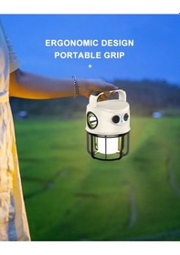 Resim PS-22025 Çift Işıklı Type-C Powerbank Özellikli Taşınabilir Şarj Edilebilir - Kamp Lambası Beyaz 