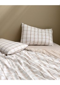 Resim Madame Coco Aluin King Size Ranforce Baskılı Nevresim Takımı Ekru 