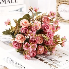 Resim 2 adet Vintage Lilac Çiçek Süsleri Ev Dekoru için, Gerçekçi Yapay Çiçeklerle Sıcak Bir Atmosfer Oluşturmak İçin Uygun, Yemek Masaları ve İç Mekan Kahve Masaları İçin Mükemmel, Piknik Süsleri İçin Mükemmel. 