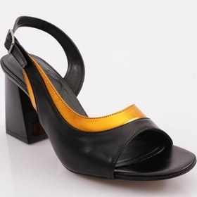 Resim Dgn 834-23y Kadin Kalin Bantli Topuklu Sandalet 834-1922-R0199 Turuncu 