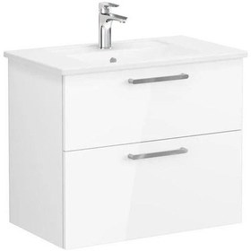 Resim VitrA Root Flat 80 Cm Beyaz Banyo Dolabı Alt Modül Ve Lavabo Çok Renkli 