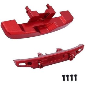 Resim Trx4m -4m 1/18 Rc Paletli Araç Yükseltme Parçaları Op Aksesuarları İçin Metal Ön Ve Arka Tampon 9735, Kırmızı 