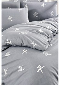 Resim Tabu Home Ranforce Zen Huzuru Gri Tek Kişilik Nevresim Takımı 