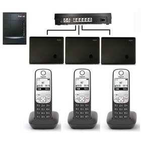 Resim FORTEL Z206 2 Harici 3 Dahili PBX Gigaset A690 Uyumlu Kablosuz Telefon Santrali 