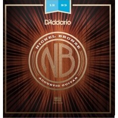 Resim D'Addario NB1253 Nikel Bronz Akustik Gitar Teli (12-53) 