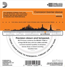 Resim D'Addario EZ900 85/15 Bronze Akustik Gitar Teli - Extra Light (10-50) 