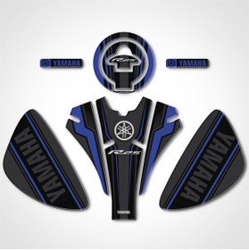 Resim Redline Grafik Yamaha R25 Tank Pad Set Mavi-siyah 