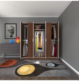 Resim Kenzlife gardırop 6 kapaklı kapılı anemon 180*180*42 cvz gardolap dolap 