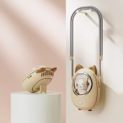 Resim Sunsky USB Işık Parlayan Mini Taşınabilir Asılı Boyun Fan Sarı (Yurt Dışından) 