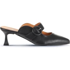 Resim Bueno Shoes Siyah Deri Kadın Topuklu Terlik 01WA1301 01WA1301 
