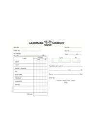 Resim Apartman Makbuzu Otokopili 2-50 Gürmat Apartman Gelir Gider Makbu N11.591 