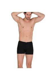 Resim Eliftextile Siyah Renk Ince Kemerli Modal Boxer Siyah 