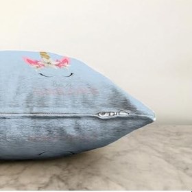 Resim RealHomes Çift Taraflı Özel Tasarımlı Dijital Baskılı Çocuk Odası Raşel Örme Yastık Kırlent Kılıfı, Sonil-K4725-43x43cm 