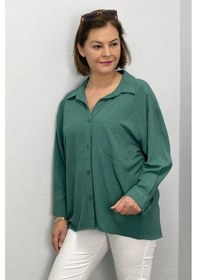 Resim Mia Butik Kadın Mint Yeşili Ayrobin Gömlek Mint Yeşili 