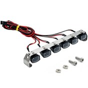 Resim Ranyeek Trx-4 Ve Scx10 İçin 6 Led'li Gerçekçi Araç Aydınlatma Çubuğu - Siyah/gümüş 