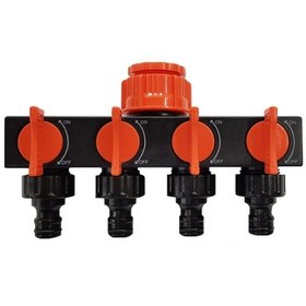 Resim Akyol Garden Plastik Dört Çıkışlı Bahçe Sulama Musluk Bağlantısı 