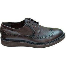 Resim Nevzat Öge 01008-eva Erkek Kahve 40-44 Deri Klasik Ayakkabı Kahve 