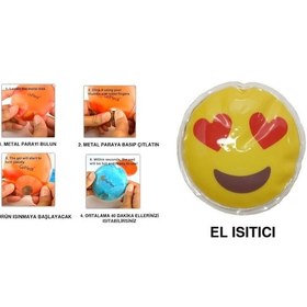 Resim Kalpli Emoji Şekilli El Isıtıcı,sıcak Su Torbası Pvc 9 CM 