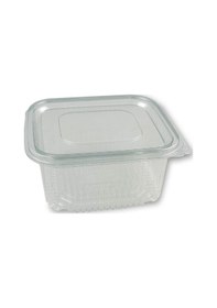 Resim 500 Adet Plastik Sızdırmaz Kap 500 Gr Cc Kullan At Tek Kullanımlık Plastik Kapaklı Kase 