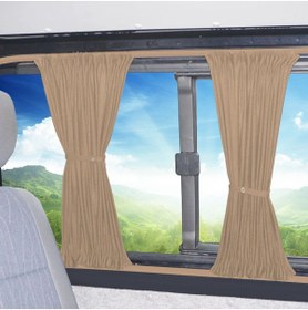 Resim Oto Pandami Renault Kangoo 1 . Nesil Kısa Şase 1997-2009 Uyumlu Krem Raylı Oto Perde Takımı 