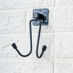 Resim MCM Group Kendiliğinden Yapışkanlı Siyah Paslanmaz Metal Bornoz ve Havlu Askılığı 