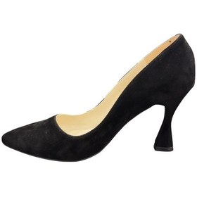 Resim Merry Pace 6395161z 9 Cm Topuk Boyu Süet Sivri Burun Kadın Stiletto Ayakkabı Siyah Süet 