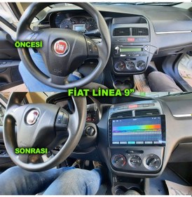 Resim Fiat Linea 9 İnç 2006-2015 Uyumlu Android Multimedya Kamera 9" 