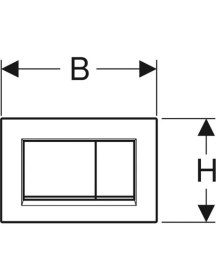 Resim Geberit SIGMA30 Kumanda Paneli, Çift Basmalı, Mat Krom/parlak/mat Krom - Temizliği Kolay Kaplama - 115.883.JQ.1 