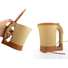 Resim Kahverengi Plastik Elektrikli Çay ve Kahve Makinesi, Pratik ve Şık Tasarım 