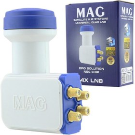Resim MAG Altın Uçlu Full Hd 3d 4k Dörtlü Dört Çıkışlı Lnb (0.1 Db) 