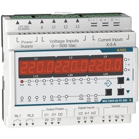Resim Kael Multiser-03-Pc-Dın - Şebeke Analizörü Led Ekran 