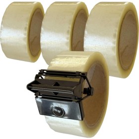 Resim Ohbe Express 4 Adet 45X100 Koli Bandı ve Bant Kesici Seti Taşınma Paketleme Kiti 