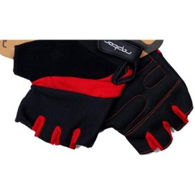 Resim Genel Markalar XC Sport Eldiven Kısa Parmak Bisiklet Eldiveni MTB Yarım Parmak Eldiven M Beden Kırmızı 