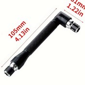 Resim 90 Derece Sağ Açılı Matkap Ek Parçası, Sıkı Alanlar İçin Ağır Hizmet Uzatma, Siyah Dokulu Kolu, Metal Montajlar ile, Kolay İnşaat İçin Verimli Tasarım, Karmaşık Görevler İçin Güç Matkapları ile Uyumlu, Zaman Tasarrufu Tasarımı 
