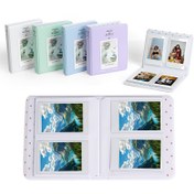 Resim 1 adet Mini Fotoğraf Albümü, 3 İnç 64 Cebi, Anında Kamera Modelleri ile Uyumlu 12 11 8 7S 25 50 70 90, Üstten Yüklenen Yapışkan Fotoğraf Kitabı, Toplu Kart Depolama, Arkadaşlar için İdeal Hediye 