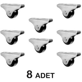 Resim Burak Sabit Mini Tekerlek Siyah 8 Adet 