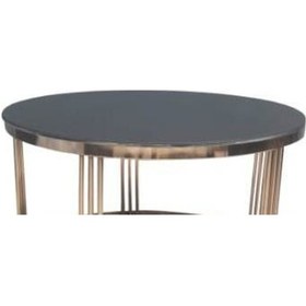 Resim Brc Orta Sehpa C 1062 Model Düz Siyah Temper Cam Metal Transmisyo 