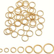 Resim 100 adet/paket Altın Renkli 3-7mm Paslanmaz Çelik Atlama Halkaları Bölünmüş Halkalar Bağlantı Elemanları Kendin Yap Takı Bulma Aksesuarları 