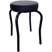 Resim Ahtapot Tabure Antrasit Renk Babyface Kumaş Metal Boyalı Ayaklı 4 Adet 