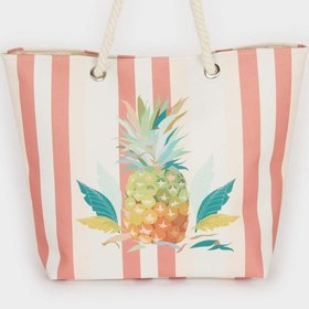 Resim Defacto Kadın Ananas Desenli Plaj Çantası E7393axnskr1 Çok Renkli 